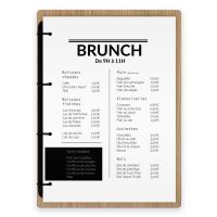 Porte-menu - Anneaux gauche - Simple