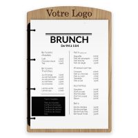 Porte-menu - Anneaux gauche - Logo Haut Arrondi
