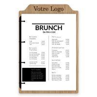 Planche et porte-menu en bois pour les restaurants, hôtels, et cafés