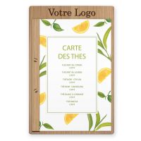 Porte menu et planche en bois pour restaurant et hotel