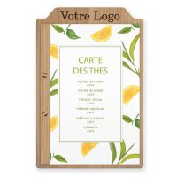 Porte menu et planche en bois pour restaurant et hotel