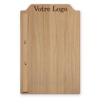 Porte menu et planche en bois pour restaurant et hotel