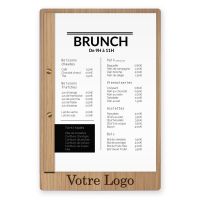 Porte menu et planche en bois pour restaurant et hotel