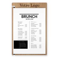 Planche et porte-menu en bois pour les restaurants, h&ocirc;tels, et caf&eacute;s
