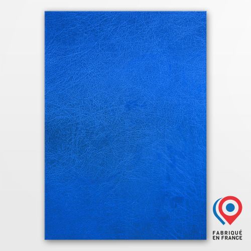 Couverture similicuir - Vieilli Bleu Electrique