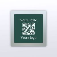 Plaque carré plexi givré + couleur - plaque qr code plexiglass aspect givré