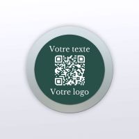 Plaque QR Code - Rond - Plexi + couleur - QR Code en plexiglass