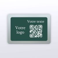 Plaque rectangle plexi givré couleur - plaque qr code