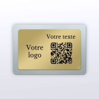 Plaque rectangle plexi laiton - plaque qr code plexiglass aspect givré