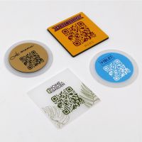 Plaque QR Code - Rectangle - Plexi + aspect laiton - QR Code en plexiglass vue1