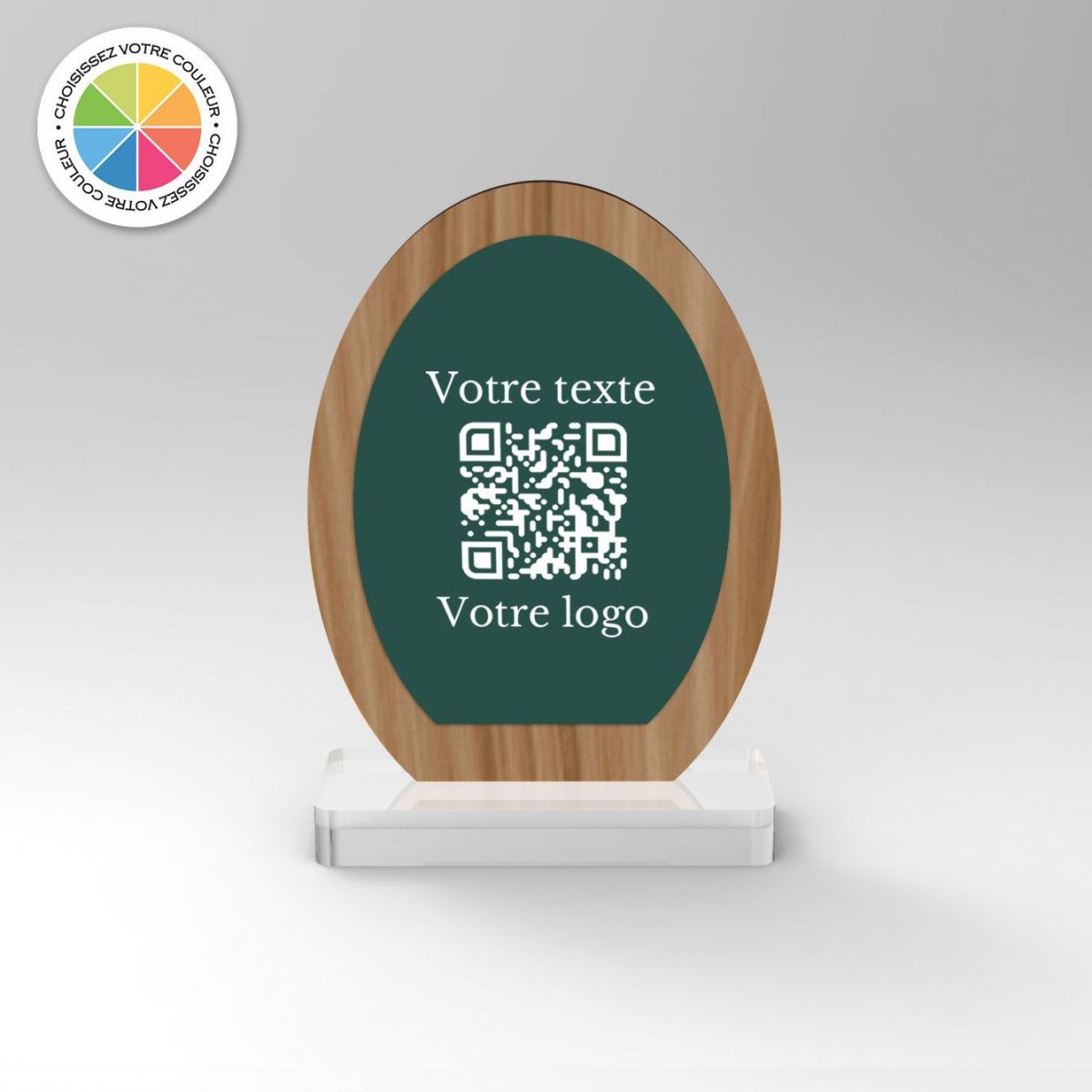 Pictogramme QR Code Pour Menu Sans Contact - PVC Argent Brossé, 5x5 Cm, Adhésif 3M