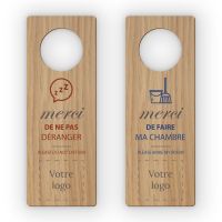 Forme 1 - Avec picto - Neutre - Accroche-porte en bois