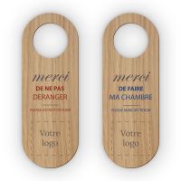 Forme 3 - Sans picto - Neutre - Accroche-porte en bois