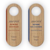 Forme 3 - Sans picto - Liseré - Accroche-porte en bois