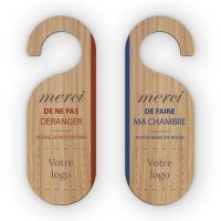 Forme 4 - Sans picto - Liseré - Accroche-porte en bois