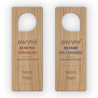 Forme 5 - Sans picto - Neutre - Accroche-porte en bois