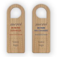Forme 6 - Sans picto - Neutre - Accroche-porte en bois