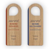 Forme 6 - Sans picto - Liseré - Accroche-porte en bois