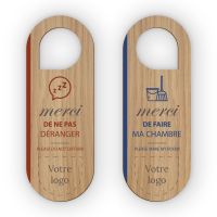 Forme 7 - Avec picto - Liseré - Accroche-porte en bois