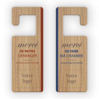 Forme 8 - Sans picto - Liseré - Accroche-porte en bois