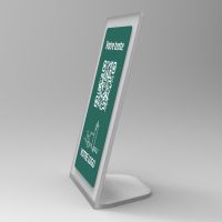 Présentoir incliné givré couleur rectangle - Support QR Code en plexiglass pour restaurant
