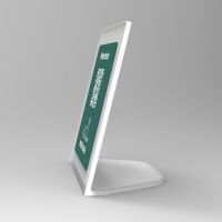 Présentoir incliné givré couleur carré - Support QR Code en plexiglass pour restaurant