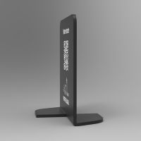 Présentoir vertical noir carré - Support QR Code en plexiglass pour restaurant
