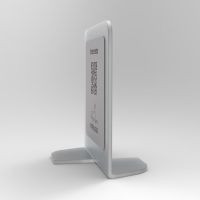 Présentoir vertical givré aspect inox carré - Support QR Code en plexiglass pour restaurant
