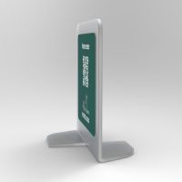 Présentoir vertical givré couleur carré - Support QR Code en plexiglass pour restaurant