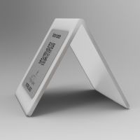 Présentoir chevalet givré aspect inox carré - Support QR Code en plexiglass pour restaurant