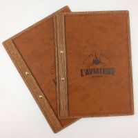Porte-menu - Vis + Barre - Bois - Haut - Simple