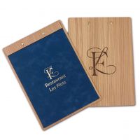 Porte-menu - Vis + Barre - Bois - Haut - Simple