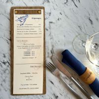 Porte-menu - Vis + Barre - Bois - Haut - Simple