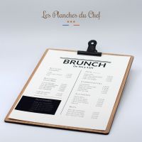 Planche et porte-menu en bois pour les restaurants, hôtels, et cafés