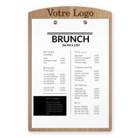 Planche et porte-menu en bois pour les restaurants, hôtels, et cafés