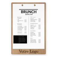 Planche et porte-menu en bois pour les restaurants, hôtels, et cafés