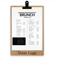 Planche et porte-menu en bois pour les restaurants, h&ocirc;tels, et caf&eacute;s