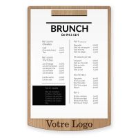 Planche et porte-menu en bois pour les restaurants, hôtels, et cafés