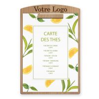 Planche et porte-menu en bois pour les restaurants, hôtels, et cafés
