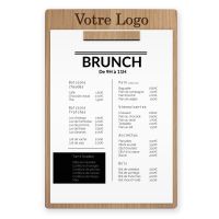 Planche et porte-menu en bois pour les restaurants, hôtels, et cafés