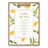 Planche et porte-menu en bois pour les restaurants, hôtels, et cafés