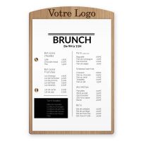 Porte-menu - Vis Gauche - Logo Haut Arrondi