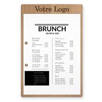 Planche et porte-menu en bois pour les restaurants, hôtels, et cafés
