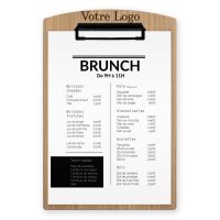Planche et porte-menu en bois pour les restaurants, hôtels, et cafés