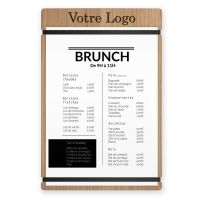 Planche et porte-menu en bois pour les restaurants, hôtels, et cafés