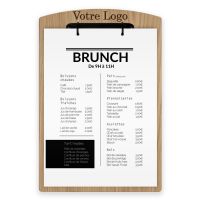 Porte-menu - Anneaux - Logo Haut Arrondi