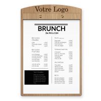 Porte menu et planche de restaurant en bois pour hotel et restaurant