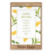 Porte menu et planche en bois pour restaurant et hotel