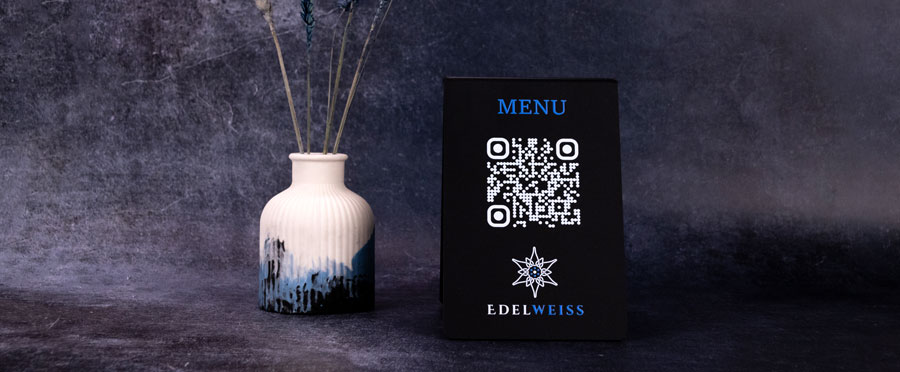 Chevalet QR Code en plexiglas noir